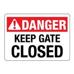 ANSI Keep Gate Closed